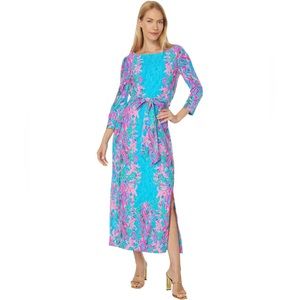 Lilly Pulitzer UPF 50+ Carabella Chillylilly Midi Dress